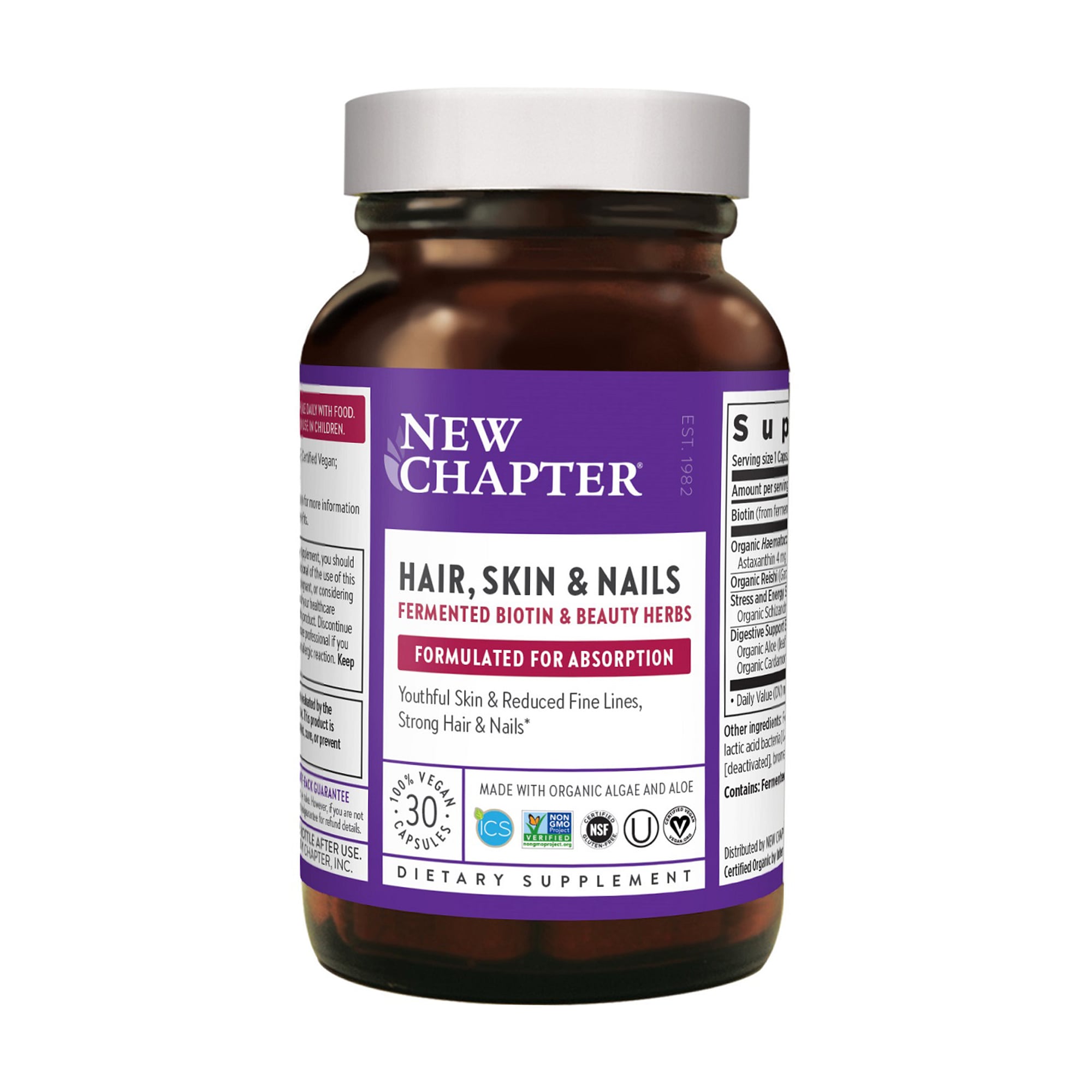 Уцінка! Комплекс для волосся, шкіри та нігтів New Chapter Hair, Skin &amp; Nail, 30 веганських капсул